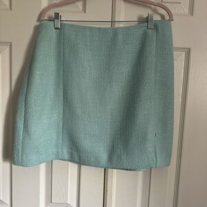 Miss Selfridge Mint Green Tweed Mini Skirt